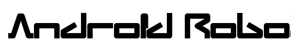 Android Robot font preview